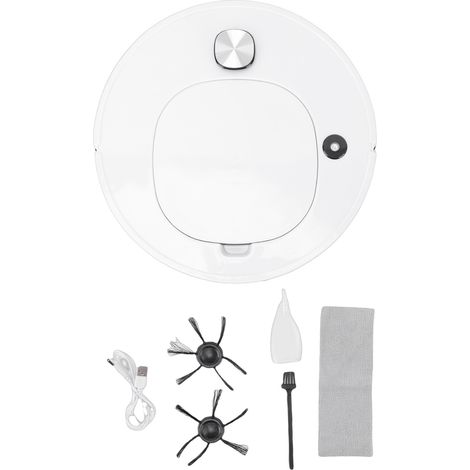 Robot Aspirateur Laveur 4-en-1 Ortviai, Aspiration Puissante et Lavage par Pulvérisation, Autonome, Silencieux, Blanc (1/5)