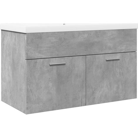Maison Exclusive - Waschbeckenunterschrank mit Einbaubecken Beton