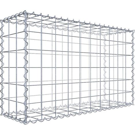 Gabion 100 cm x 60 cm x 30 cm – Mailles 10 x 10 cm – Construction en fil de fer galvanisé 4mm – Résistance à la corrosion 3000h – Gabiona (1/7)
