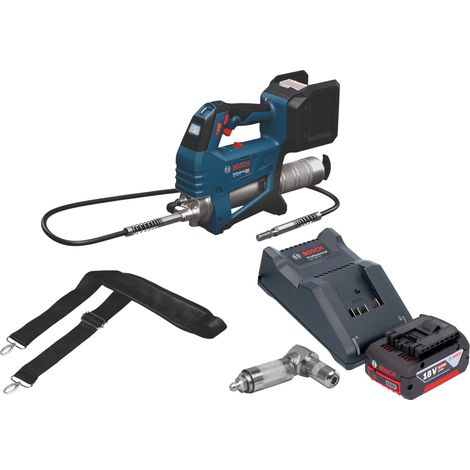 Pompe à graisse sans fil Bosch GFP 18V-10 18 V 10 000 psi + 1 batterie 4,0 Ah + chargeur (1/5)