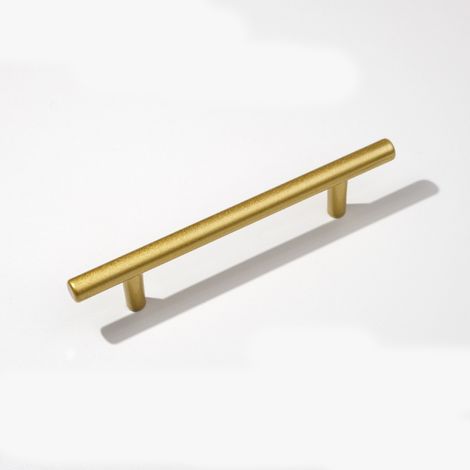 Poignée de meuble en laiton Poignées de cuisine avec vis en acier inoxydable T Barre de placard Poignée de porte Poignée de porte pour tiroir de cuisine,chambre à coucher meubles 128mm