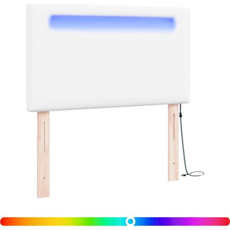 Maison Exclusive - Cabecero LED 100 cm Cuero sintético