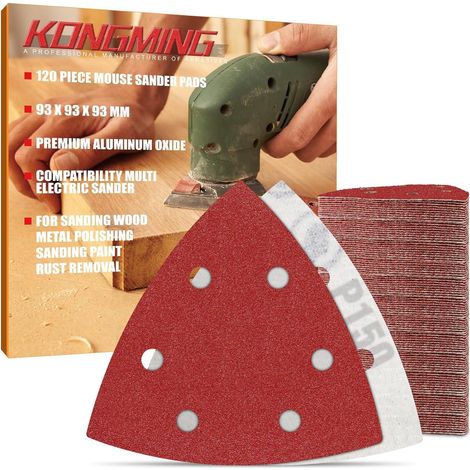 Schleifpapier Dreieckschleifer Klett 6 Loch 120 Stück Körnung 150 (1/5)