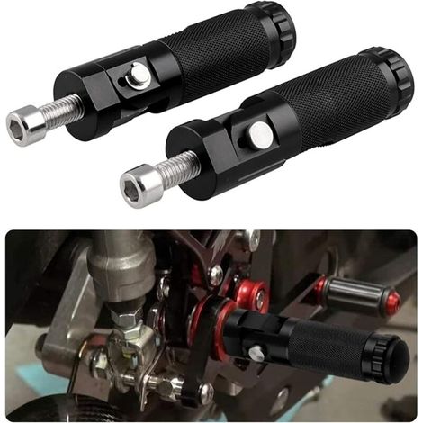 Pièce noire pour moto repose-pieds pliants CNC moto repose-pieds pédales pièces (1/5)