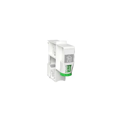 Schneider Electric – Support modulaire RJ45 pour rail DIN – Compatible connecteurs Actassi S-ONE – Installation facile – Température de fonctionnement 0 à 80 °C