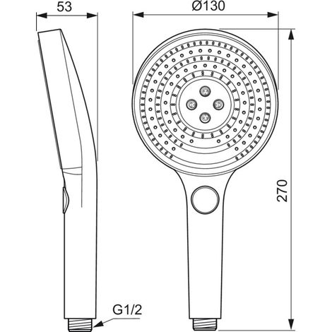IDEAL STANDARD A7896A5 3F-Handbrause Idealrain Solos