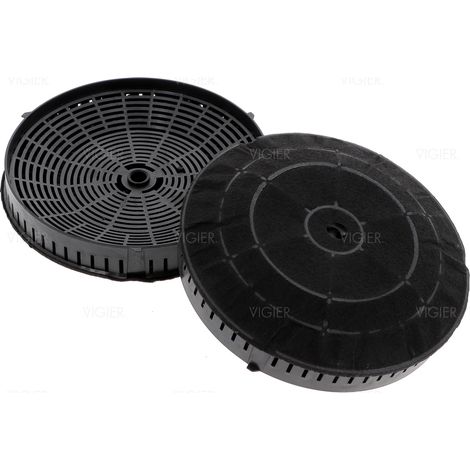 Filtre à charbon pour hotte – Lot de 2 – Diamètre 17.2cm – Hauteur 2.6cm – ELICACFC0038668 (1/5)