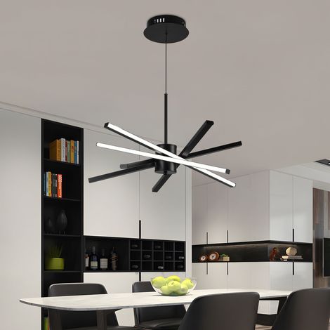 Lustre LED Telecommande 69W Lumiere Gradable Hauteur Reglable (1/5)