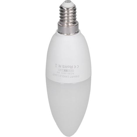 Smarte WLAN-Lampe E14, helle LED-Lampe mit App-Fernbedienung für Tuya, kaltweiß, 85–265 V (1/5)