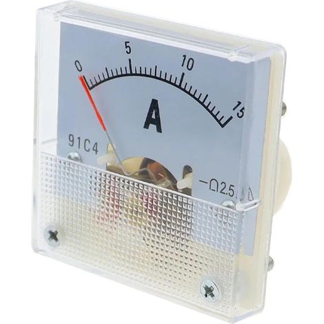 1 Ampèremètre Analogique 100A, Panneau Blanc 45mm, Classe 2.5, Pour Tableau Électrique (1/4)