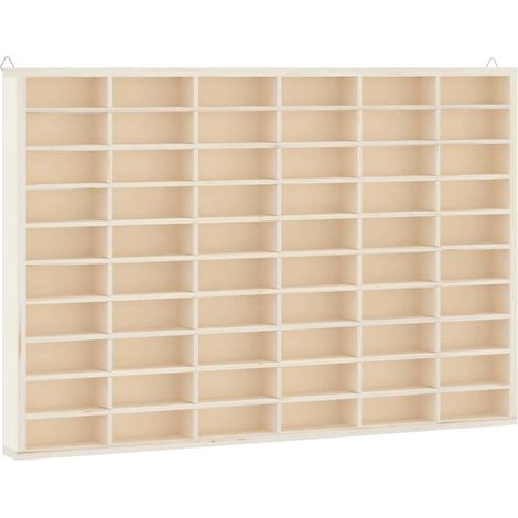 Wooden Collector's Display Case with 60 Compartments 60x4.5x40.5cm vidaXL