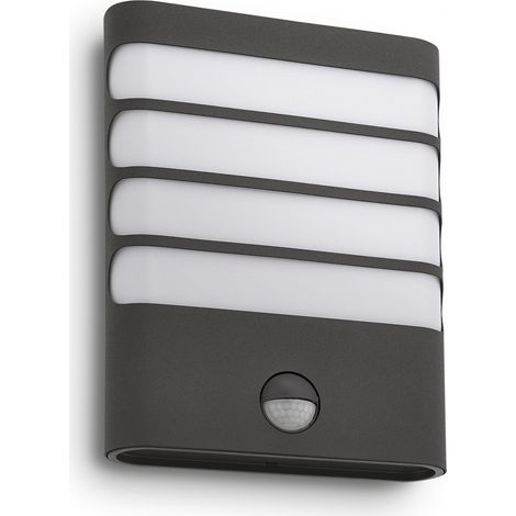 Philips Lighting 172749316 Raccoon Lampada da Parete a LED per Esterni con Sensore, Antracite (1/4)