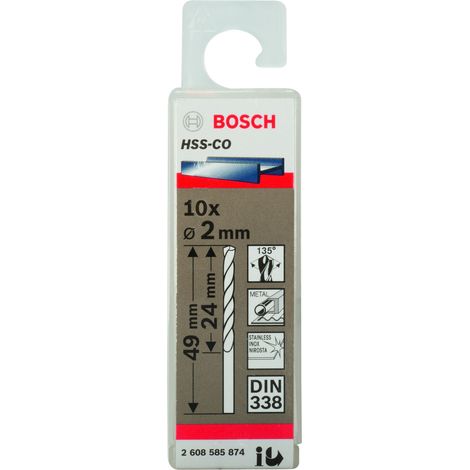 Broca para metal HSS-Co DIN 338 (2 x 24 x 49 mm) BOSCH 2608585874