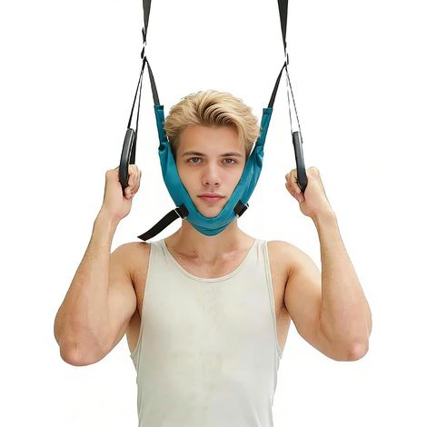 Nuovo dispositivo di trazione cervicale aggiornato, espansore del collo per il rilassamento e la decompressione del collo, adatto per l'uso domestico (1/5)