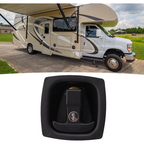Wohnmobilzubehör, Offroad-Werkzeugkasten für Wohnmobile, 4 x 6 mm drehbares T-Griff-Schloss (Referenz: 6204, mattschwarzer Durchgangsbolzen) (1/5)
