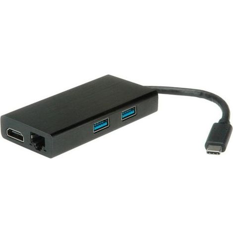ITB ROS3251 replicatore di porte e docking station per laptop USB 3.2 Gen 1 (3.1 Gen 1) Type-C Nero