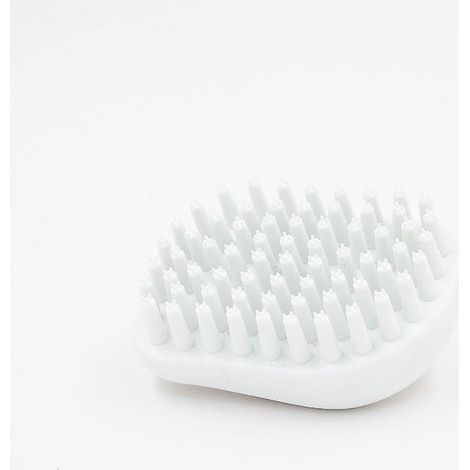 Brosse de bain pour animaux avec plaque en silicone amovible, 1 pièce, blanche, 10 x 0,7 cm, pour chiens et chats à poils mi-longs et longs - Brosse de massage pour le toilettage (1/5)