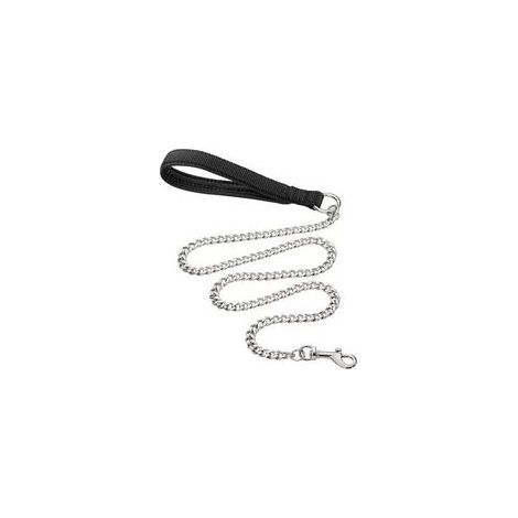 (180cm3mm)Laisse pour Chien en Métal Robuste, 180cm Chaîne de Laisse pour Animal de Compagnie à L'épreuve de La Mastication avec Poignée Rembourrée Douce pour Chiens de Grande et Moyenne Taille (1/5)