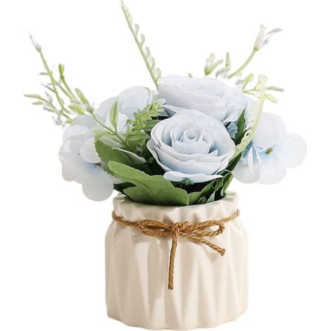 Plantes vertes artificielles, petites plantes en pot décoratives, fleurs artificielles pour salon, salle à manger, style bonsaï-AquaForge (1/4)