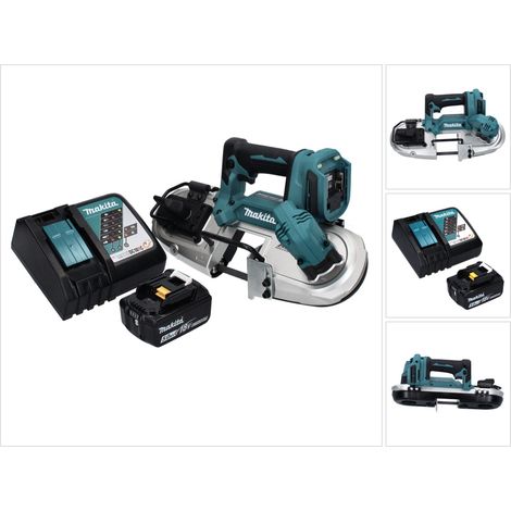 Makita DPB 183 RT1 Akku Bandsäge 18 V 66 mm Brushless + 1x Akku 5,0 Ah + Ladegerät