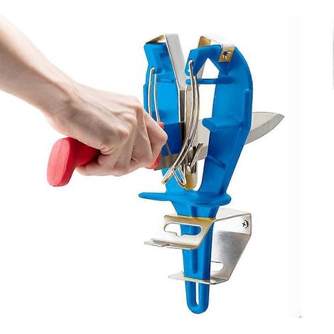 Affûteur de couteaux en acier inoxydable avec support, outil d'entretien et d'affûtage pour couteaux de cuisine et d'abattoir. (1/5)