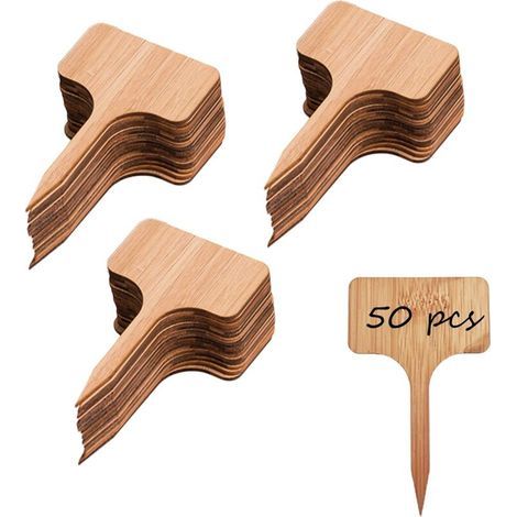Bâtonnets de bambou pour plantes de jardin 50 pcs (1/5)
