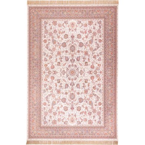 Tapis persan Bikaran  - 150x100cm, Rectangular - 100% Acrylique - Tissé - Beige