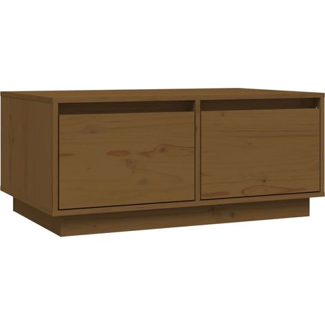 Maison Exclusive - Couchtisch Honigbraun 80x50x35 cm Massivholz K