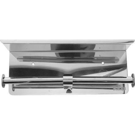 Porte-papier toilette double générique en acier inoxydable (1/5)