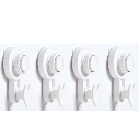 Juego de 4 ganchos de pared reutilizables, potente capacidad de carga de 5 kg, gancho de baño con ventosa para toallas, batas, abrigos y paños de cocina, nuevo gancho de cocina con ventosa de plástico
