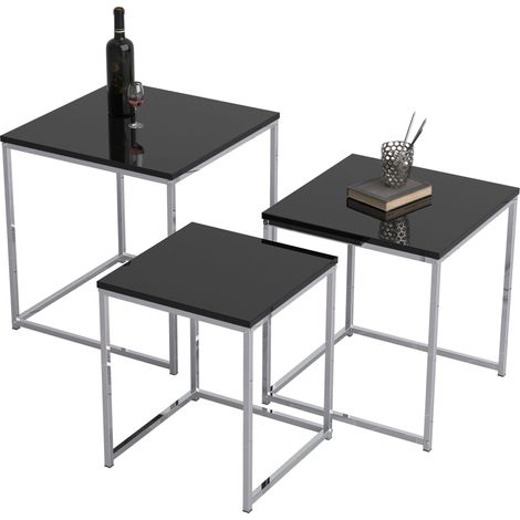 3 piezas Mesa lateral Mesa de centro Sofatic 40x40x42 - VCM