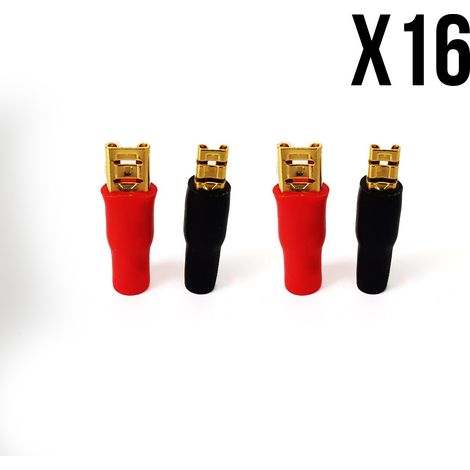 16 Fiches terminal - 2 x Rouge 4.8mm - 2 x Noir 2.8 mm - Cougar C.ASS CT40