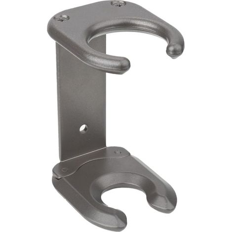 Support mural pour sèche-cheveux gris, 6,5×5,5×10 cm (1/5)