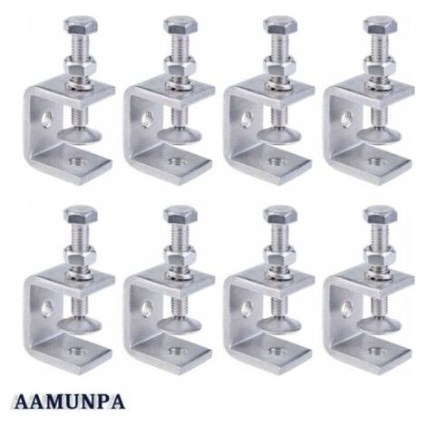 Serre-Joints C, 8 Pices Serre-Joints en C Robustes en Acier Inoxydable 304, Acier Inoxydable Serre-Joints C, Pince C Robuste, Pince Robuste Acier Inoxydable pour Travail Bois,Bricolage & Rparation A