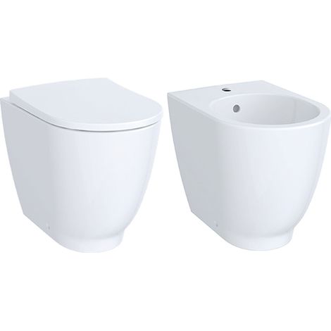 Geberit Acanto Set Sanitari a Pavimento Filo Muro con Fissaggio Nascosto Rimfree (1/2)