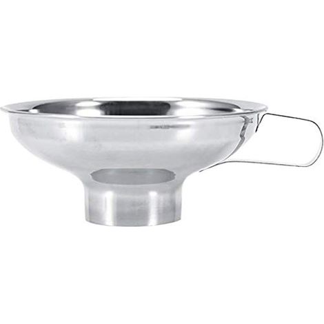 Imbuto in acciaio inox a bocca larga con manico Yosoo Home per bottiglie da fianco e riempitore di caraffe per vino. (1/2)