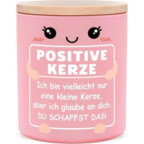 Duftkerze mit Spruch "Du Schaffst Das" Mutmacher Geschenk für Frauen