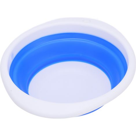 Bassine pliable portable multifonctionnelle en plastique et caoutchouc pour laver les légumes, idéale pour les voyages (23 x 20 x 7 cm). (1/5)