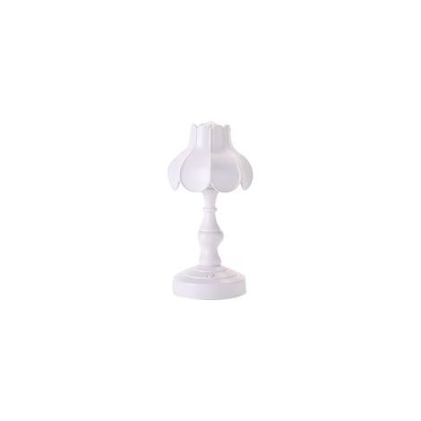 Lampe de bureau rétro feuille de lotus, ingénieuse et charmante, 3 sources de lumière, petite lampe de chevet pour chambre de fille, blanche (1/5)