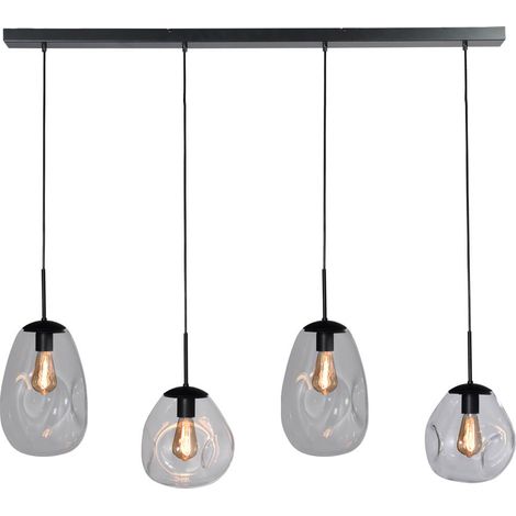 Lampe suspendue Lava 4x verre transparent - 2761-05-130-4-00-12