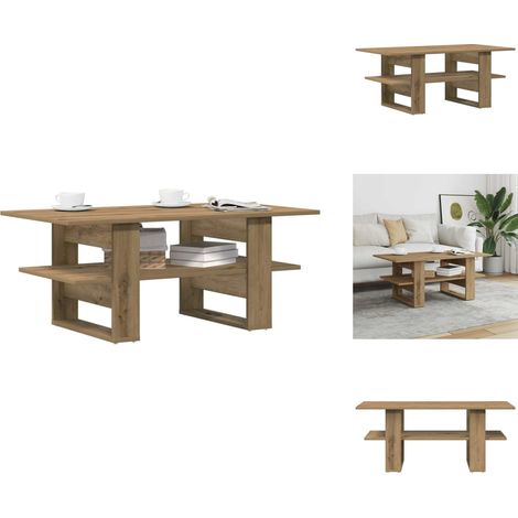 Couchtisch Artisan-Eiche 102x55x42 cm Holzwerkstoff - Couchtisch - Couchtische - Beistelltisch - Sofatisch (1/5)