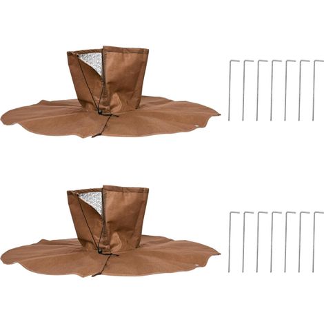 2er Set Palmenwurzelschutz, Winterschutz für Palmenwurzeln, Winterschutz vor Frost, Schutz vor Kälte für Pflanzen und Bäume bis 34 cm Durchmesser