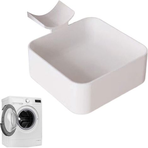 Bac de récupération d'eau pour lave-linge - 12 x 12 x 4,5 cm - Bac de vidange - Bac universel pour le nettoyage du filtre (1/5)