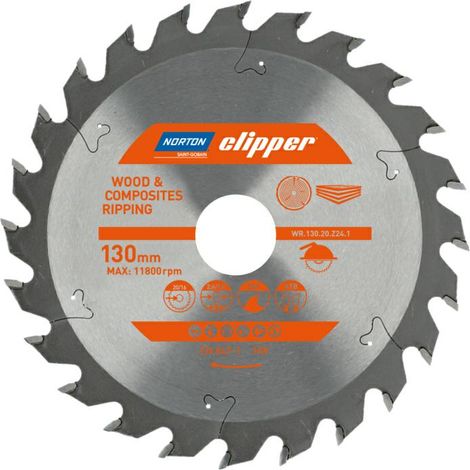 NORTON PIŁA TARCZOWA 130mm x 20mm x 24z DREWNO I KOMPOZYTY ATB (2,6 / 1,6)