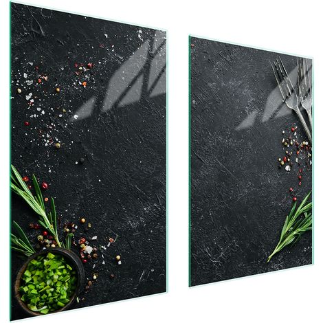 Plaque de protection en verre pour cuisine 65x52 (1/5)
