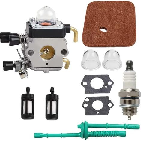 Aplicable al carburador de STIHL FS38 FS45 FS46 FS45C FS46C FS55C FS55 FS55R FS55RC FS74 FS75 FS80, kit de reemplazo de carburador para desbrozadora y cortacésped C1Q-S97 (1/5)