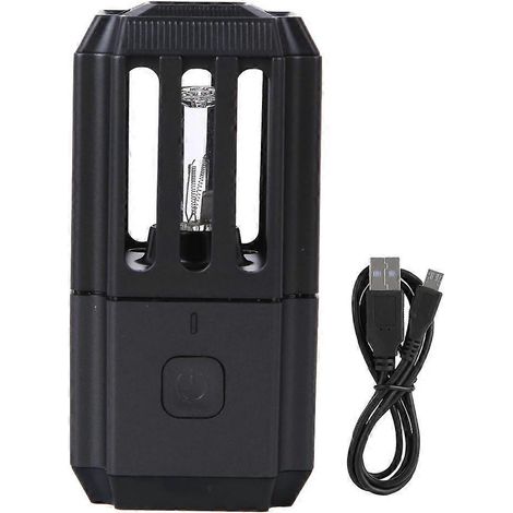 Appareil portable à lumière UV, boîtier ABS noir, batterie rechargeable (5 W, 5 V CC, 2 A) avec câble USB (1/4)