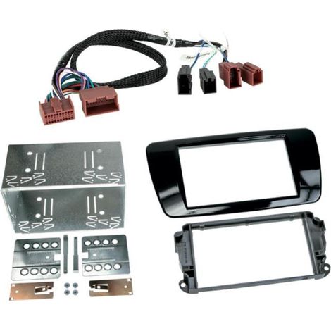 Kit Facade Autoradio KA255HD compatible avec Seat Ibiza 12-15 Noir brillant Avec rallonge A1BO