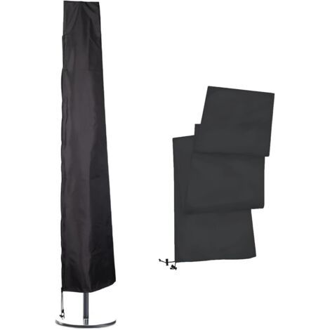 Housse de Protection pour Parasol, Grande Outdoor Couverture pour Parasol Déporté, Imperméable, Coupe-Vent, Anti-UV Housse de Protection pour Parasol avec Fermeture Éclair, 190x30/50cm