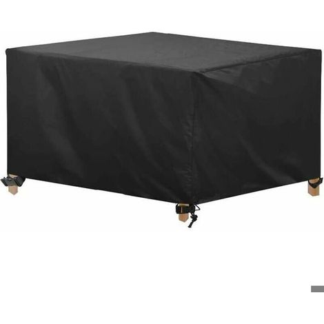 Wasserdichte Abdeckhaube für Gartentische aus strapazierfähigem Oxford-Gewebe, Maße 150 x 150 x 75 cm.
